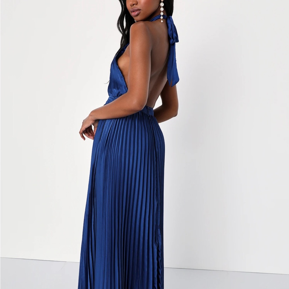 Lulus Blue Halter Maxi Dress